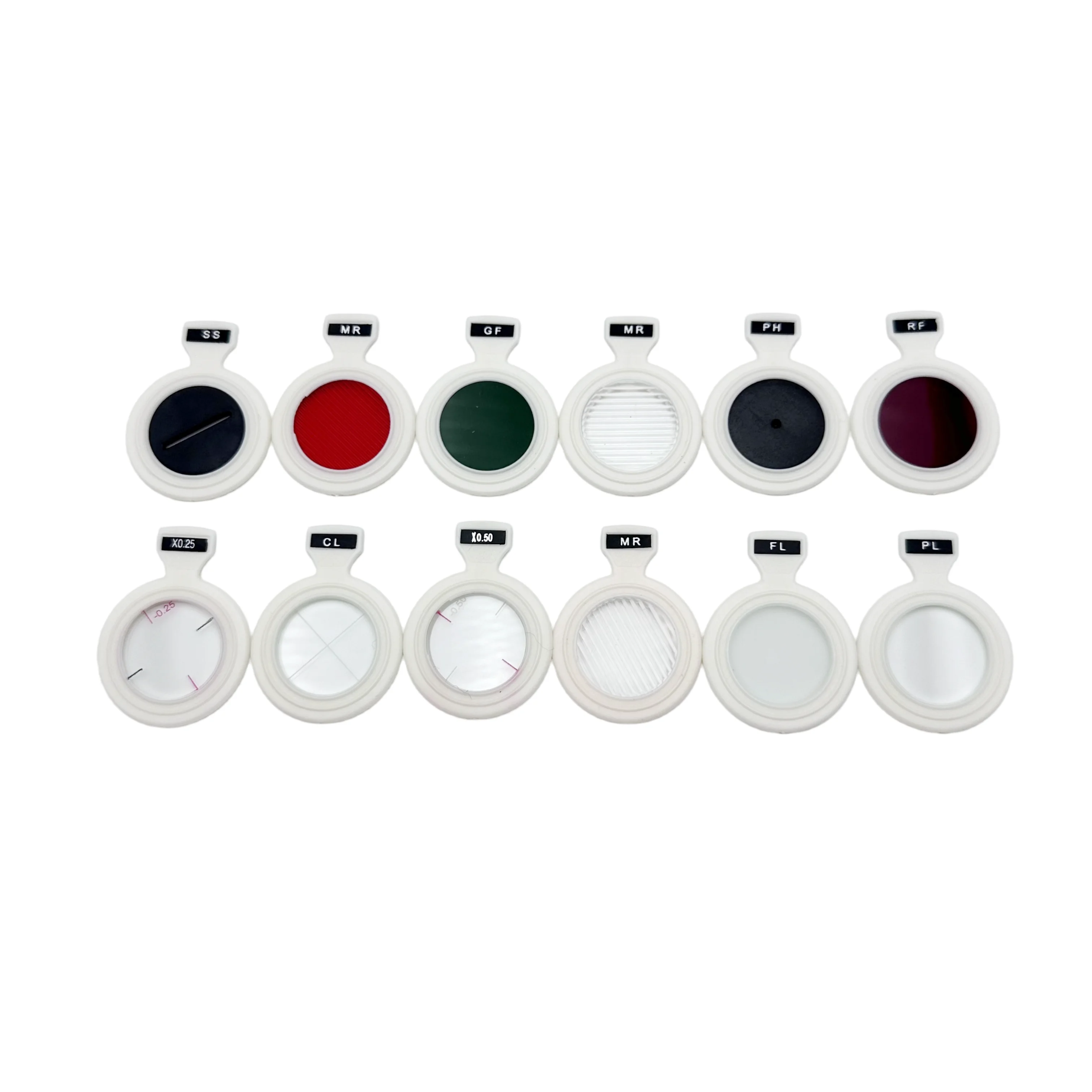 1 Piece Optical Auxiliary Lens Trial Lens for Trial Lens Set Plastic Rim DIA 38mm Ophthalmic Eye Test Lens Single Piece