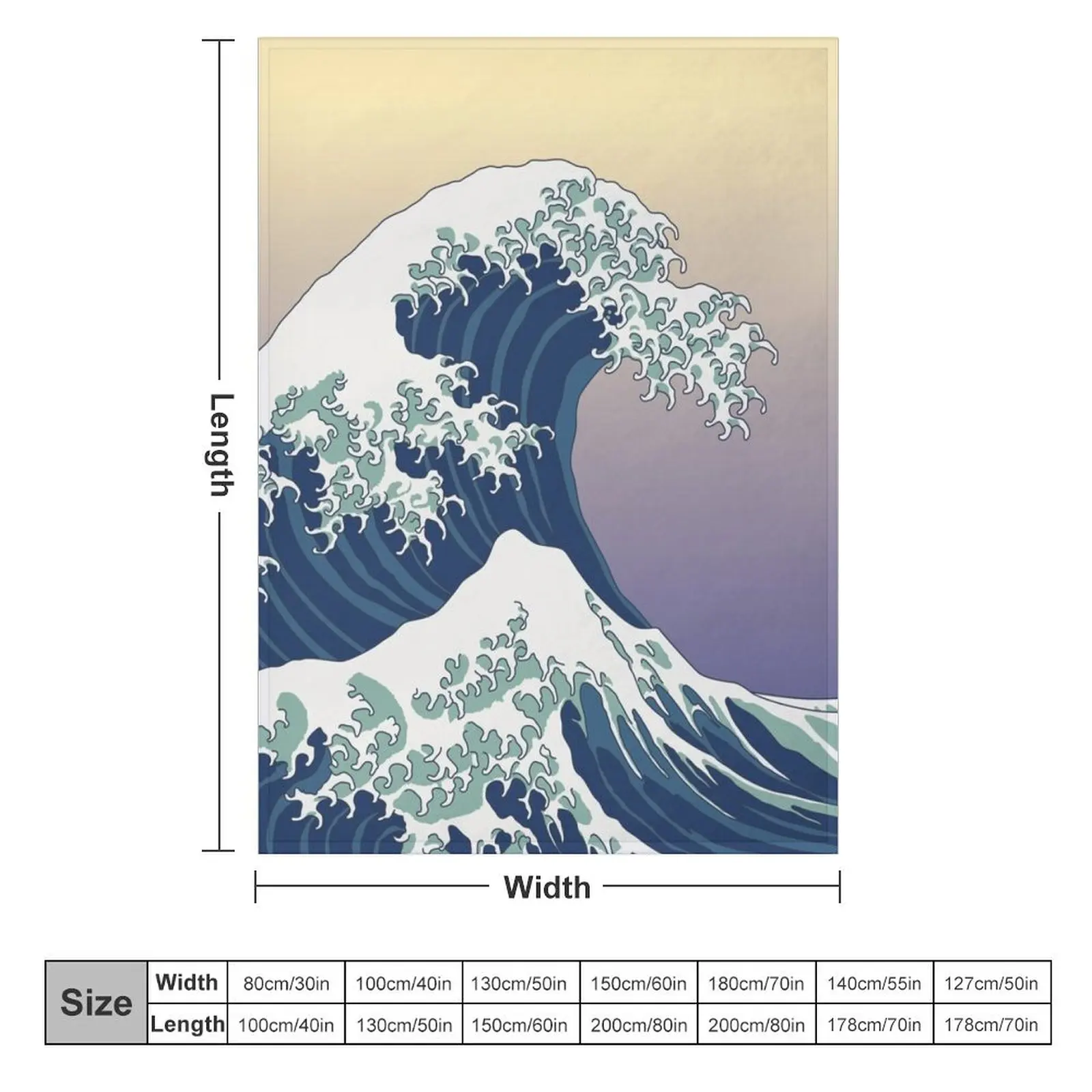 The Great Wave Throw Blanket Luxury Thicken Sofa Quilt Blankets