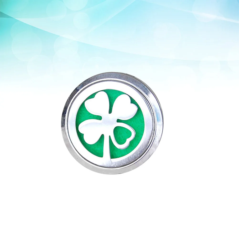 

Car Perfume Aromatherapy Clip Air Purifier Solid Luck Decoration Alloy Frame Temp Resistant Corrosion Free Four Leaf Grass