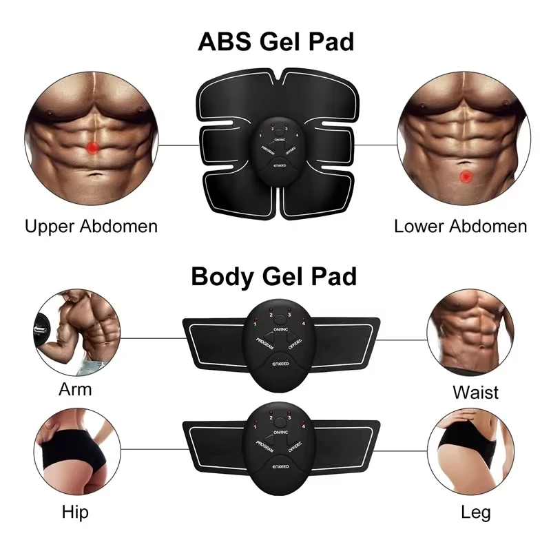 Wireless EMS Muscle Stimulator ABS Abdominal Muscle Trainer Toner Body Fitness Hip Trainer Shaping Patch Sliming Trainer Unisex image 5