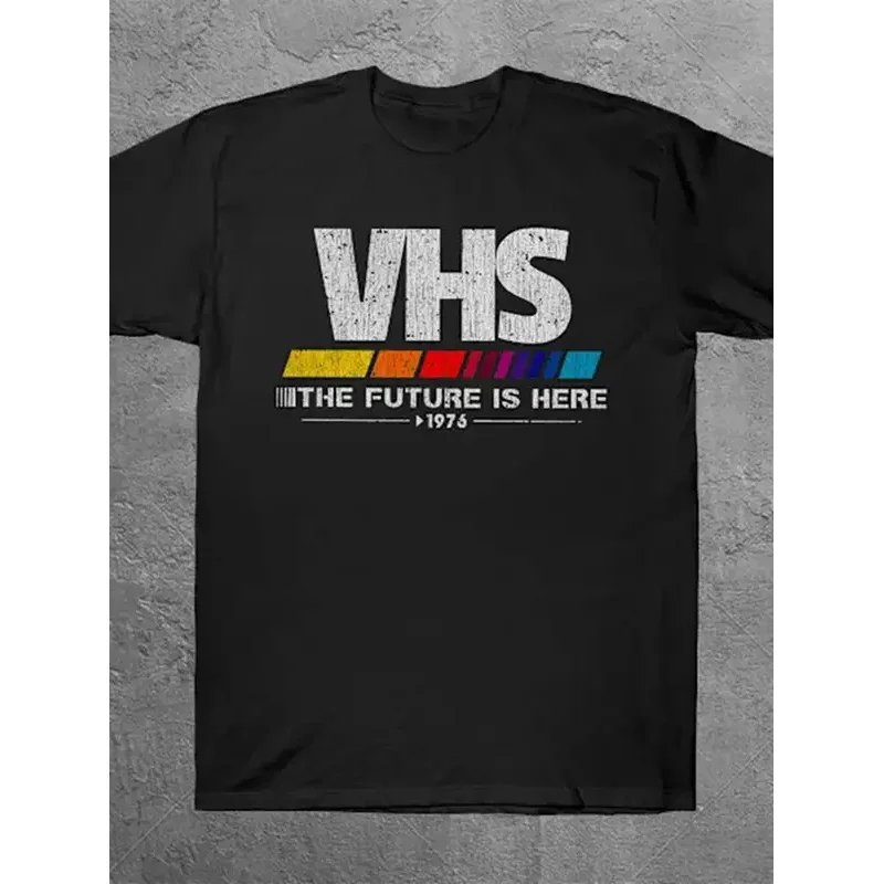 2025 Vintage VHS The Future Is Here Tshirt 1970s Throwback 80s 90s Movie Fan Tee