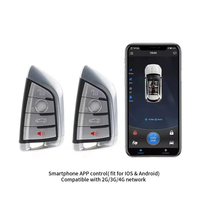 RoadNavi Car Alarm System App Control IOS Android 4G Engine Start Stop Remote Engine Start Car GPS Tracker