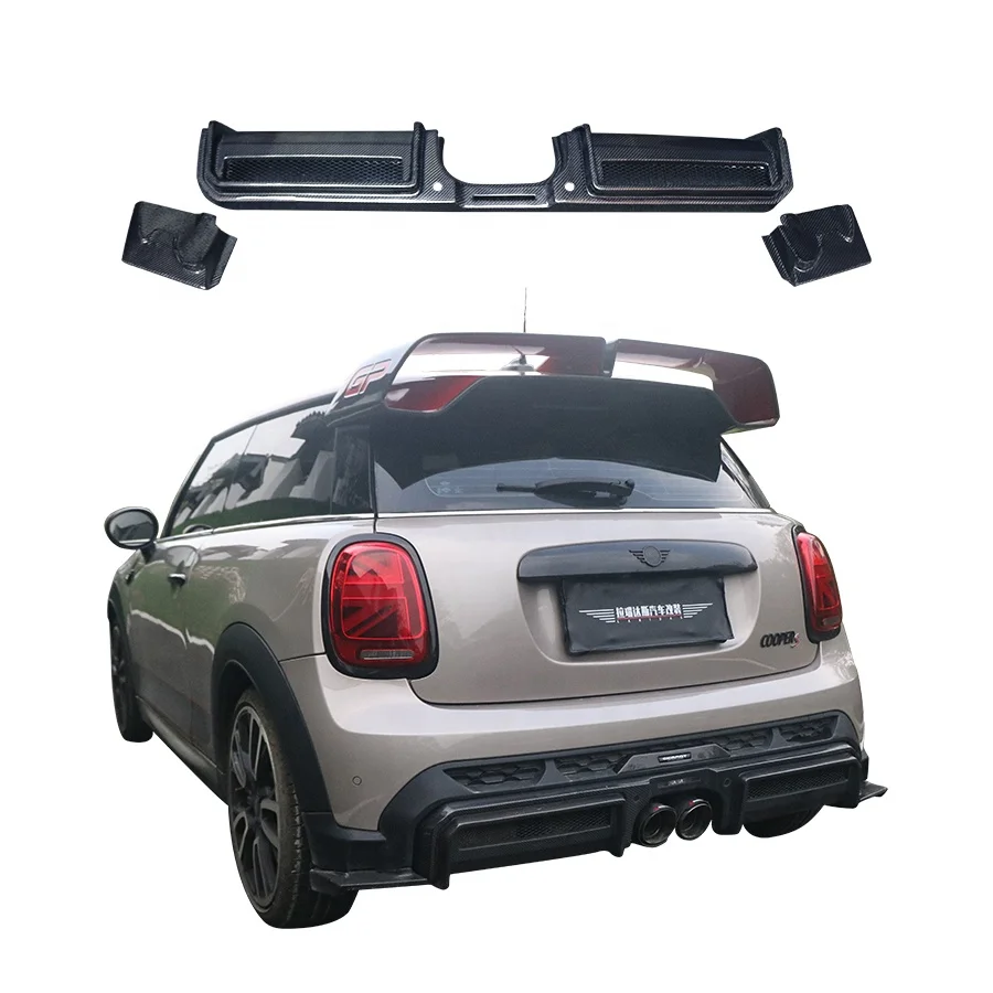 

NEW Carbon Fiber AG Style 3 Piece Set Rear Diffuser for MINI JCW F55 F56 F57 Rear Lip Perfect Fit