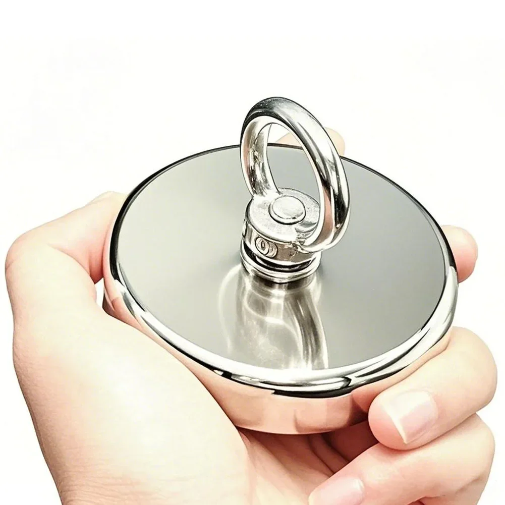 Starker Magnet, Neodym-Angelmagnete, robuster Seltenerdmagnet mit Senkloch, Ringschraube für Bergung, magnetisches Angeln