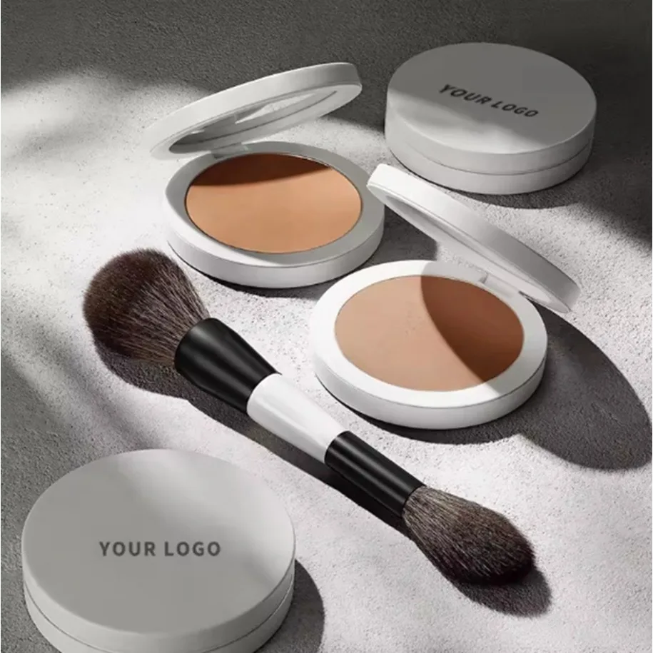 プライベートラベル ヴィーガン 防汗 コンターパレット フェイスブロンザー スカルプティングパウダー 卸売メイクアップ カスタムロゴ コンシーラープレート