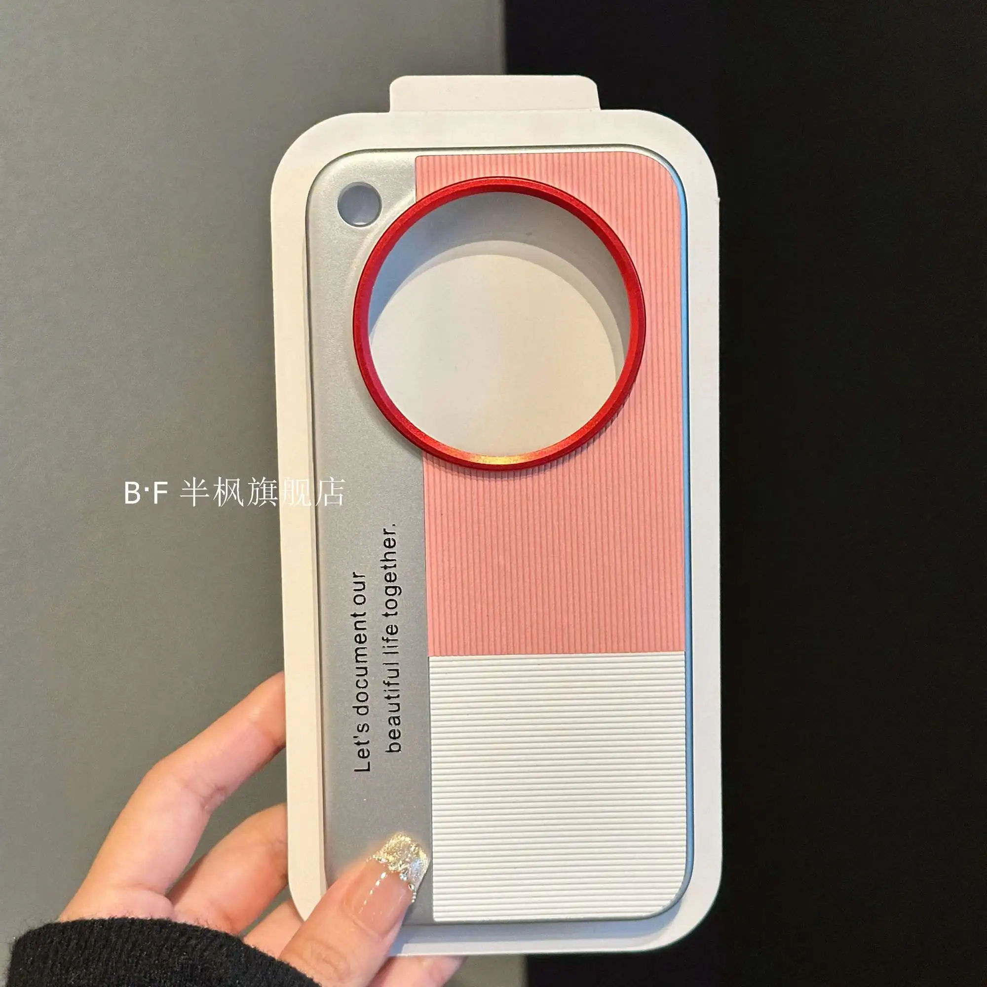 

For OPPO Find X8 Ultra X8S Plus Case Fashion Red Circle Lens Colorblock Leather Cover For OPPO Find X8 Pro Shockproof Bumper