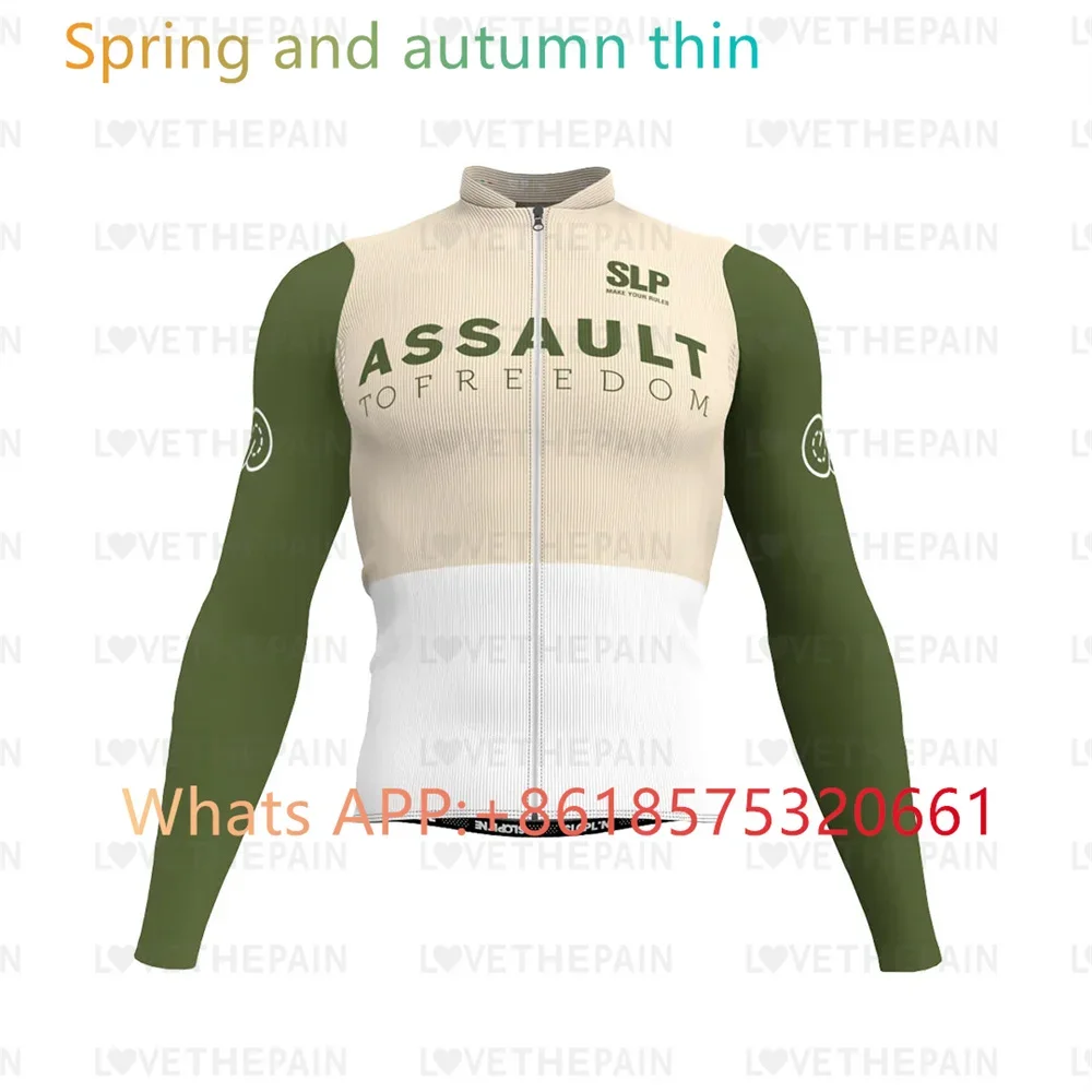 

SLP Team Thin Cycling Jersey Autumn Long sleeve Man Bicycles Cycling Thin Downhill Mtb Bicycle Spring and autumn Clothing 2024