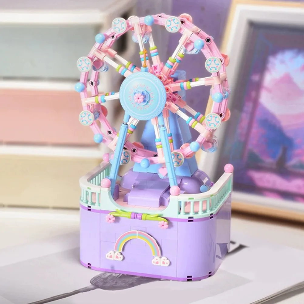 

Набор для сборки музыкальной шкатулки «Колесо обозрения» (1 комплект) – развивающий набор для развития логики и моторики, конструктор из строительных блоков