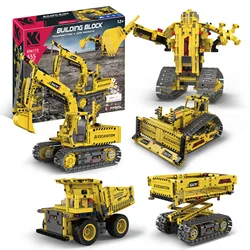 K96173 Technical Car Excavator APP Remote Control Power Bricks Building Blocks Engineering Truck Toys For Kids Moc Sets Gift