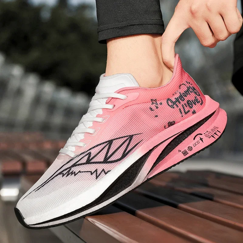 

New Men Running Shoes Brand Jogging Breathable Casual Fashion Outdoor Leisure Loafers Comfortable Blade Walking Lace-up Sneakers