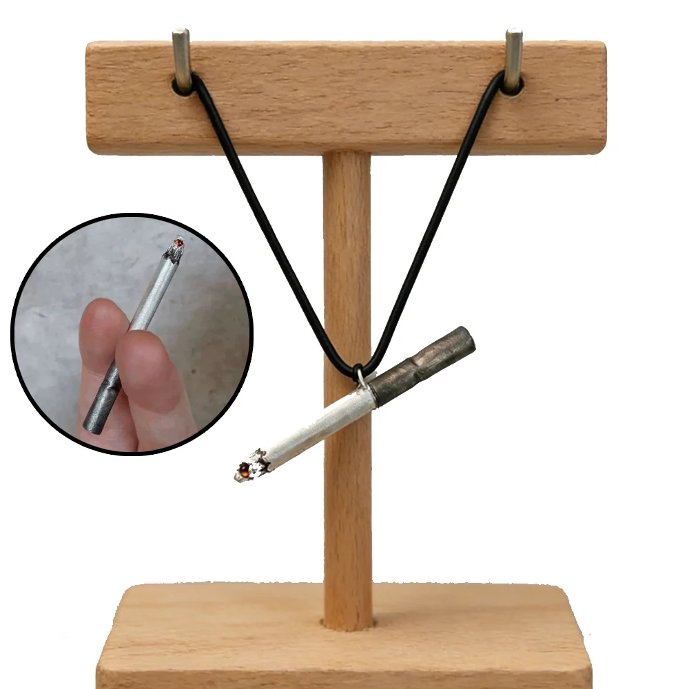Funny Cigarette Pendant Necklace for Woman Men Gothic Hip Hop Punk Neck Chain Jewelry Accessories Gifts