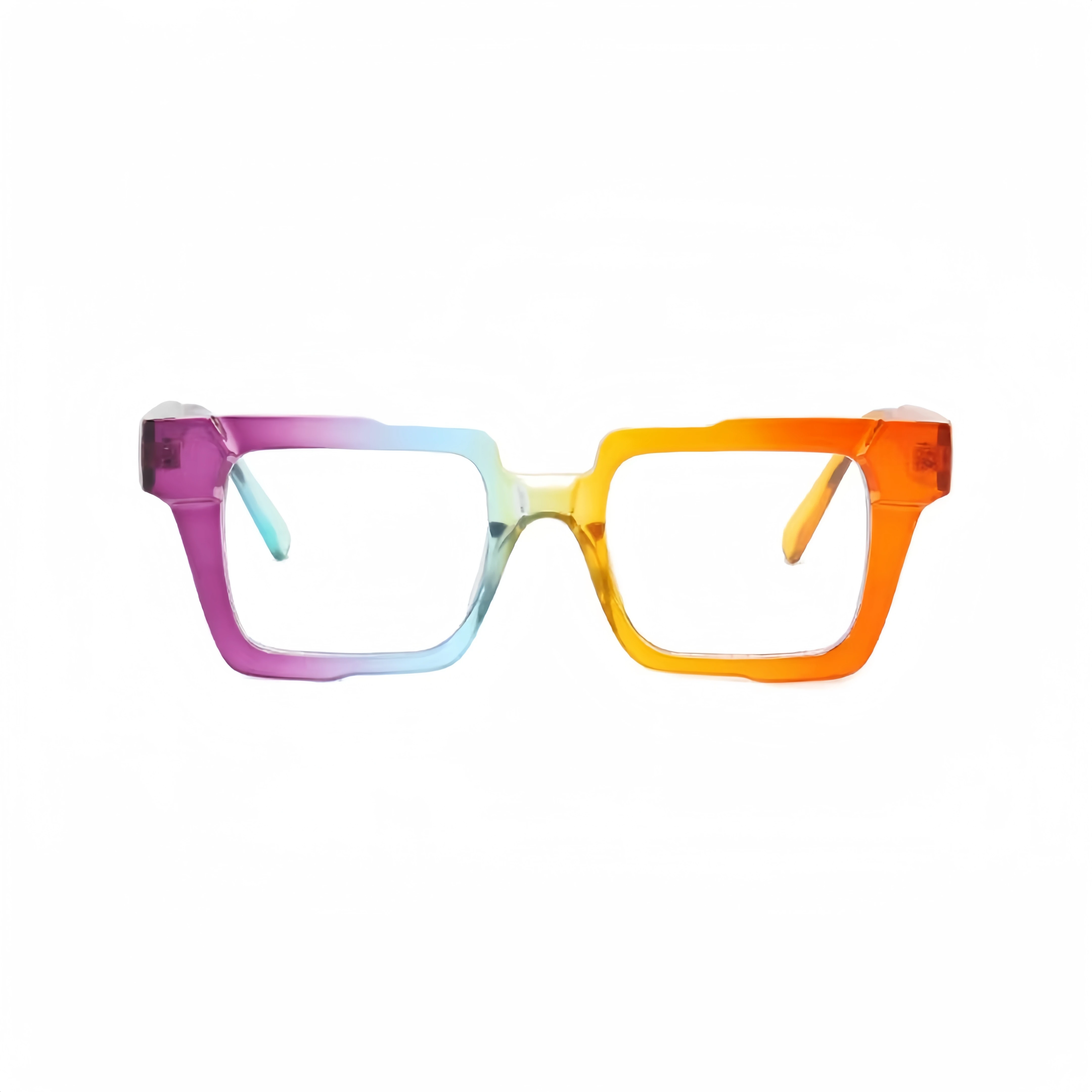 

Fashionable Square Color Irregular Frame Anti-Blue Light Glasses Street Style Men's and Women's Glasses Frames