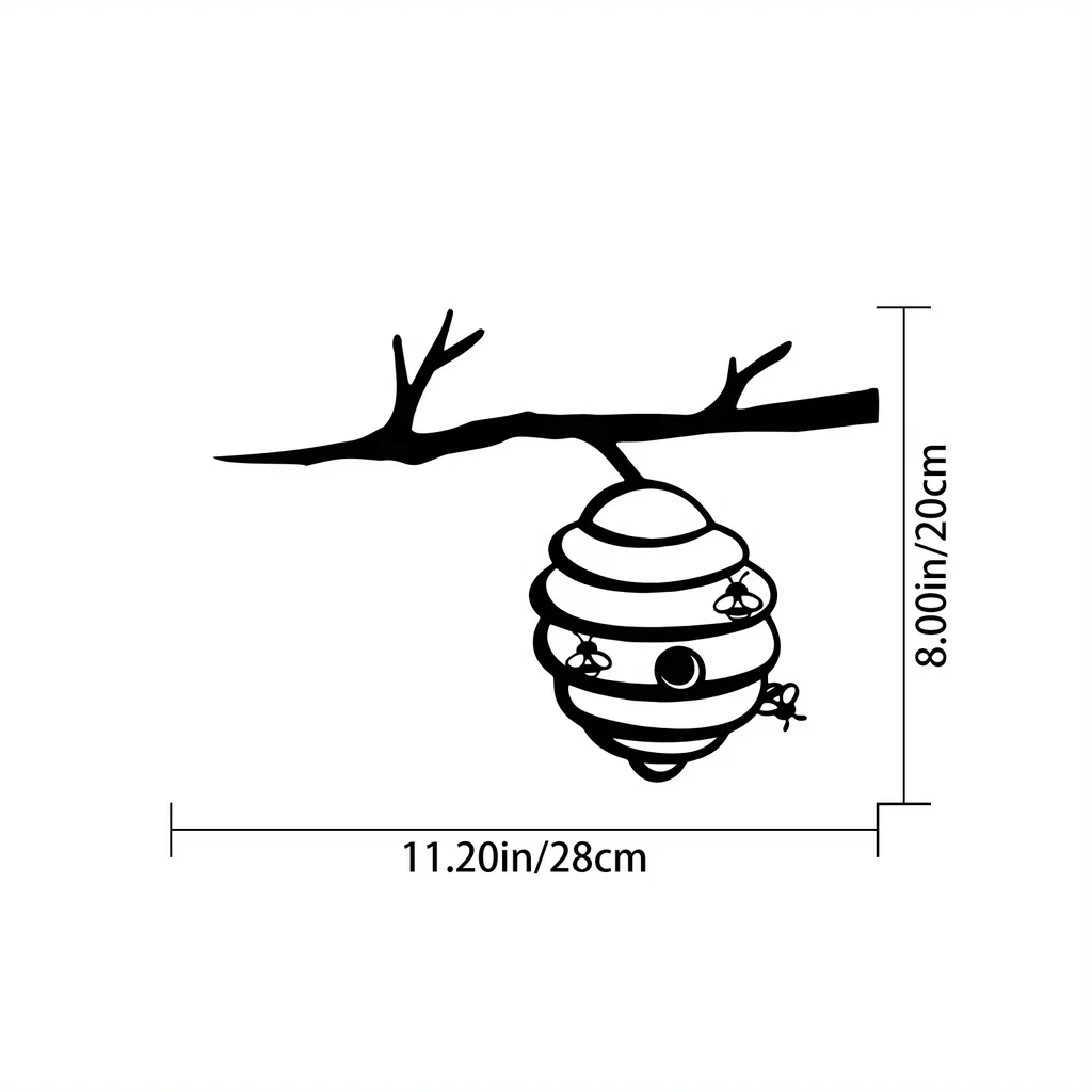 Add a Magical Touch to Your Garden with this Metal Bee Hive Stake Branch Goblin Silhouette Iron Art Decor for Garden Party Decor