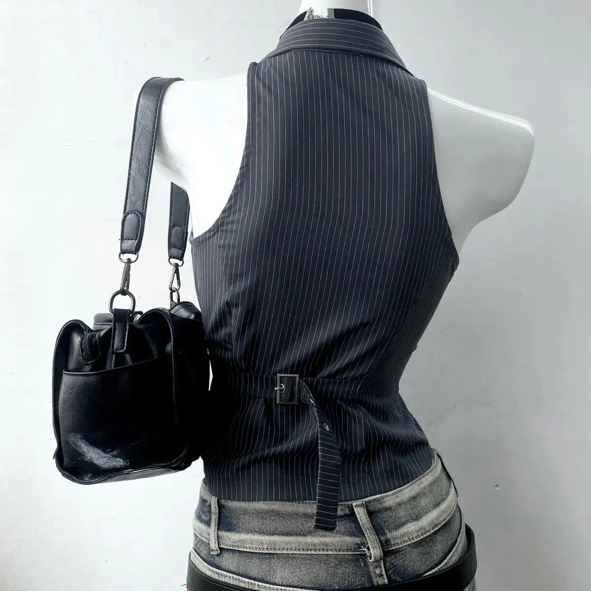 Vintage 90s fino ajuste sexy goth y2k tirt setwear clássico estético streetwear casual confortável algodão topo para mulher