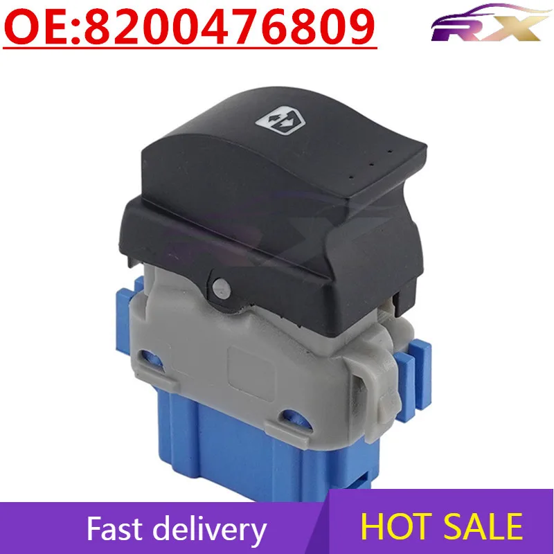

OEM:8200476809 Auto Accessories Left Front Glass Lifter Single Switch Power Window Control Switch 6 Pins For Renault