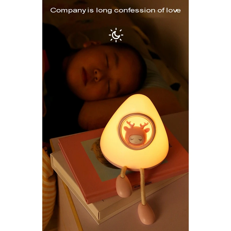 Lampu malam LED anak-anak, lampu kamar tidur Sensor sentuh dekorasi ruang hadiah lucu untuk anak-anak Promosi