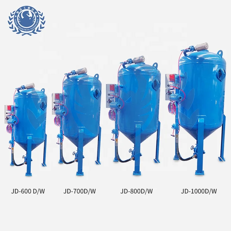 JD700W 800D portable high efficiency cleaning scrub sandblasting machine portable sandblaster automated pressure pot