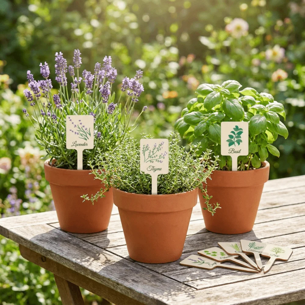 12PCS Plant Sign Acrylic Plant Labels Waterproof T-Shaped Plant Markers Reusable Plant Stake Tags Clear Identification