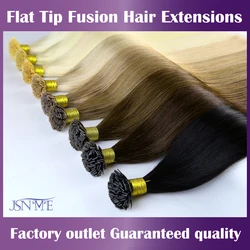 JSNME U/Platte tip Human Hair Extensions Natuurlijk haar Hot Fusion Real Remy Bonded Keratine Hair Extensions Natuurlijk haar 1g/Strand