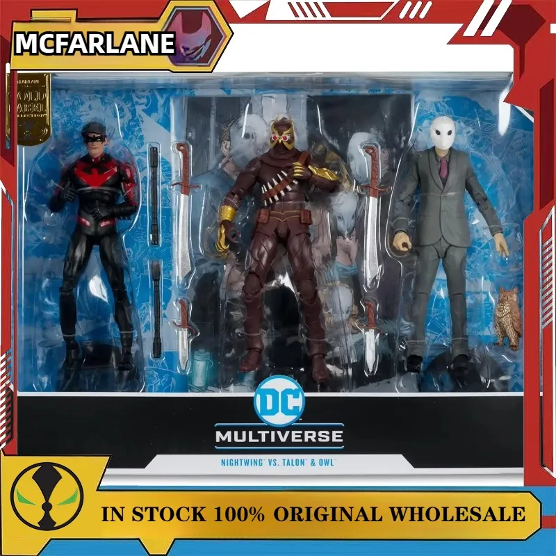 Großhandel McFarlane DC Multiverse 7 Zoll Nightwing vs Talon & Owl Figur 3er-Pack Gold Label