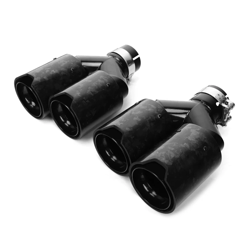 

Dual Forged Carbon Fiber Black Stainless Steel Universal M Performance Carbon Fiber Exhaust Tips End Pipes Muffler Tips