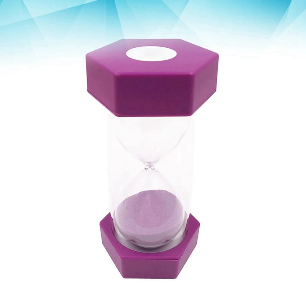 

20 Minutes Purple Hexagonal Sand Clock Decor For Home Office Desk Room Hexagonal Hourglass Timer Household Timer