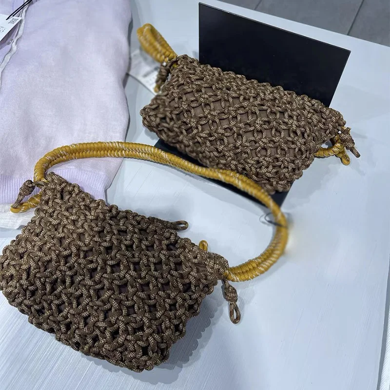 

Fashionable Temperament Woven Bag Spanish Popular Underarm Bags New Color Matching One-shoulder Bag Versatile Casual Square Bags