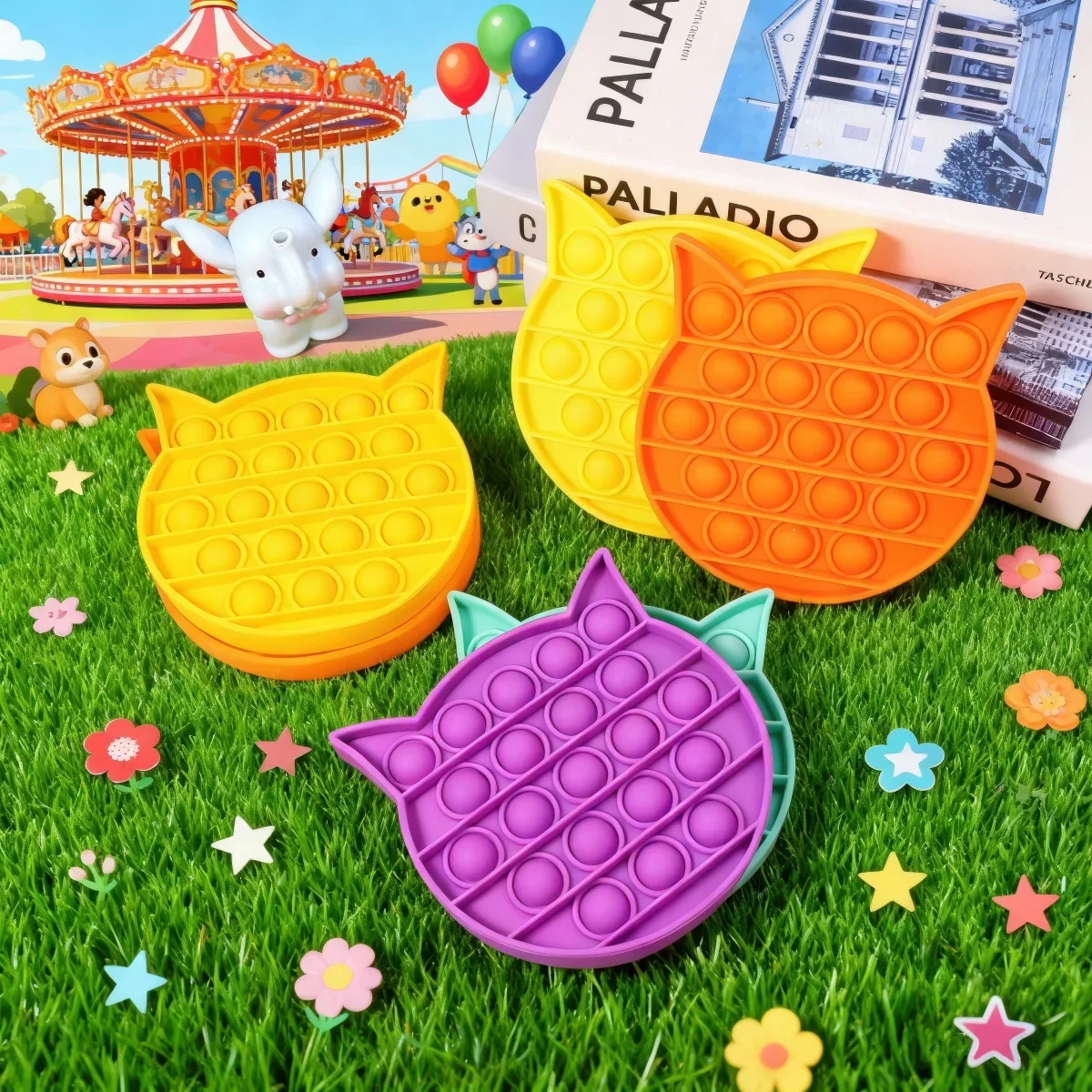 1pc Fidget Reliver Giocattoli antistress Push Bubble Antistress Per bambini adulti Giocattolo con fossetta per alleviare l'autismo Gioco per bambini Regalo (Colore casuale)