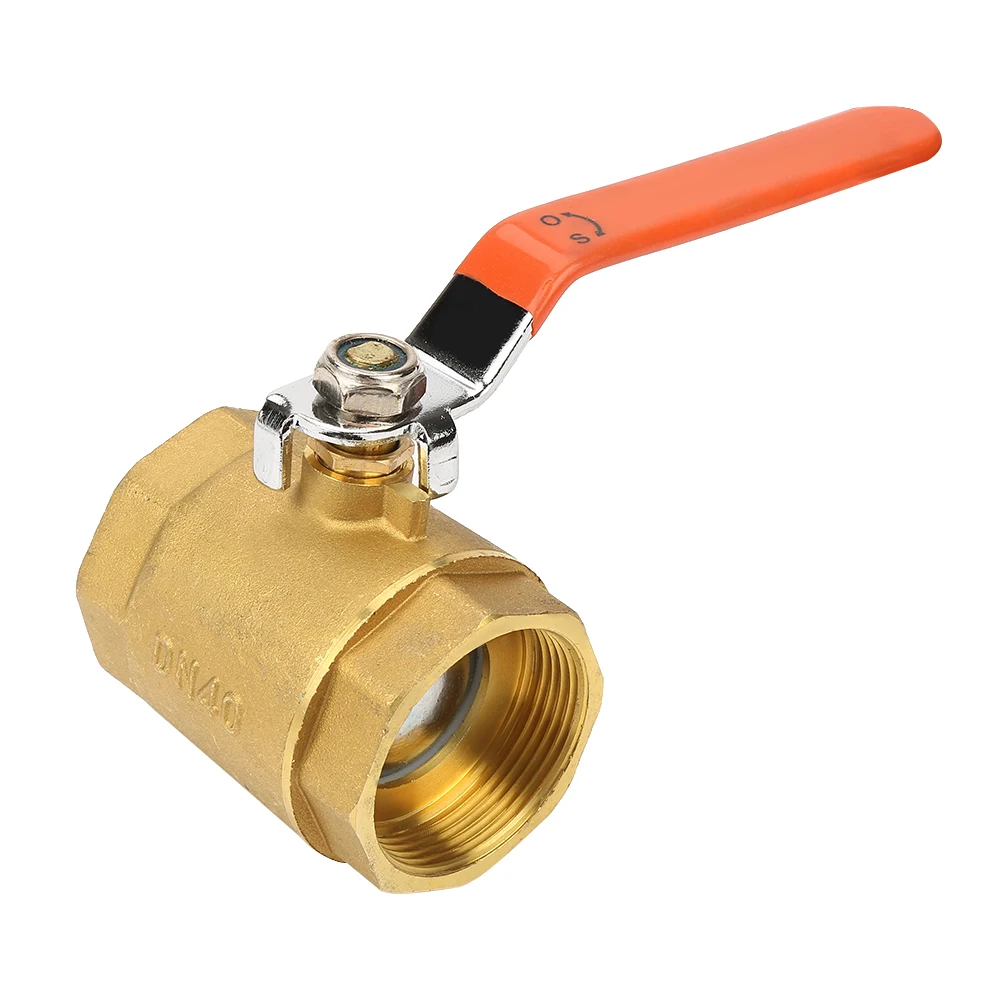 

1pc DN40 1-1/2"BSP Brass Pipe Ball Valve 1.6MPa For Water Oil Gas