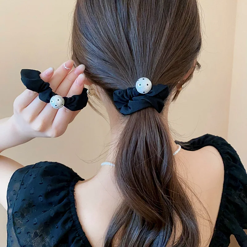 

Imitation Pearl Hair Ties Rubber Bands French Style Women Elastic Hair Bands Vintage Scrunchies Ponytail Holder Hair Accessories