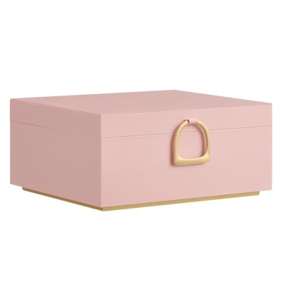 

2-Layer Jewelry Box Jewelry Organizer with Handle Removable Jewelry Tray Jewelry Storage Floating Effect 8.1 x 9.4 x 4.3 Inches