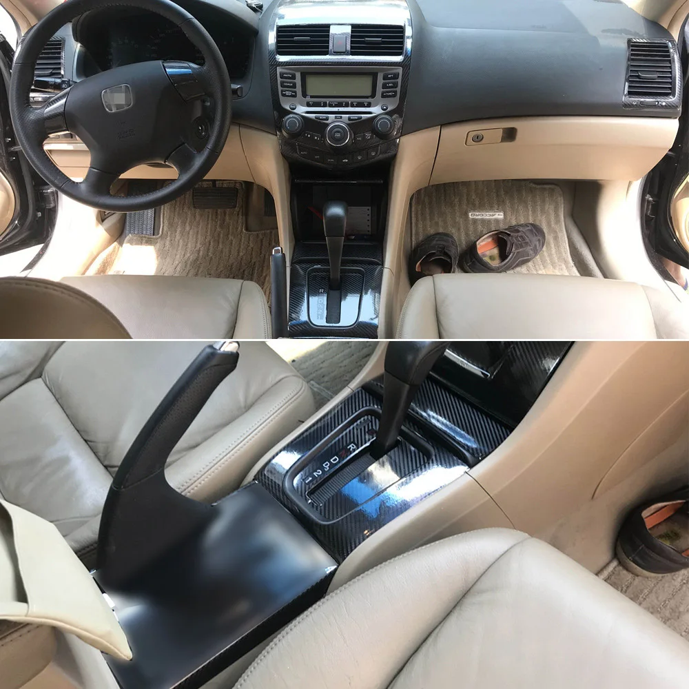 

Car-Styling Carbon Fiber Car Interior Center Console Color Change Molding Sticker Decals For Honda accord 2003-2007