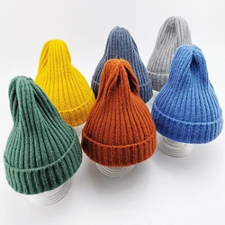 Autumn And Winter Warmth Hat Parent-child Hat Solid Color Woolen Hat Ribbed Knit Hat Adult Children Cold Resistant Pullover Cap