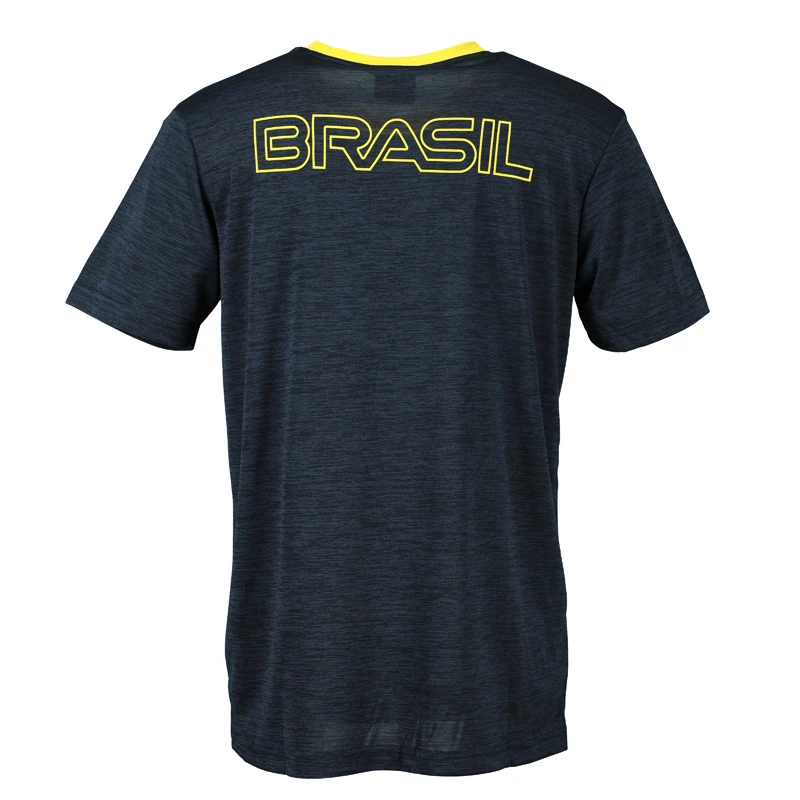 PEAK-Unisex Compressão Manga Curta T-Shirt, Corrida Esporte Camiseta, Ginásio de Fitness, Tops de Treino de Secagem Rápida, Novo, Original, 2024 Brasil Equipe