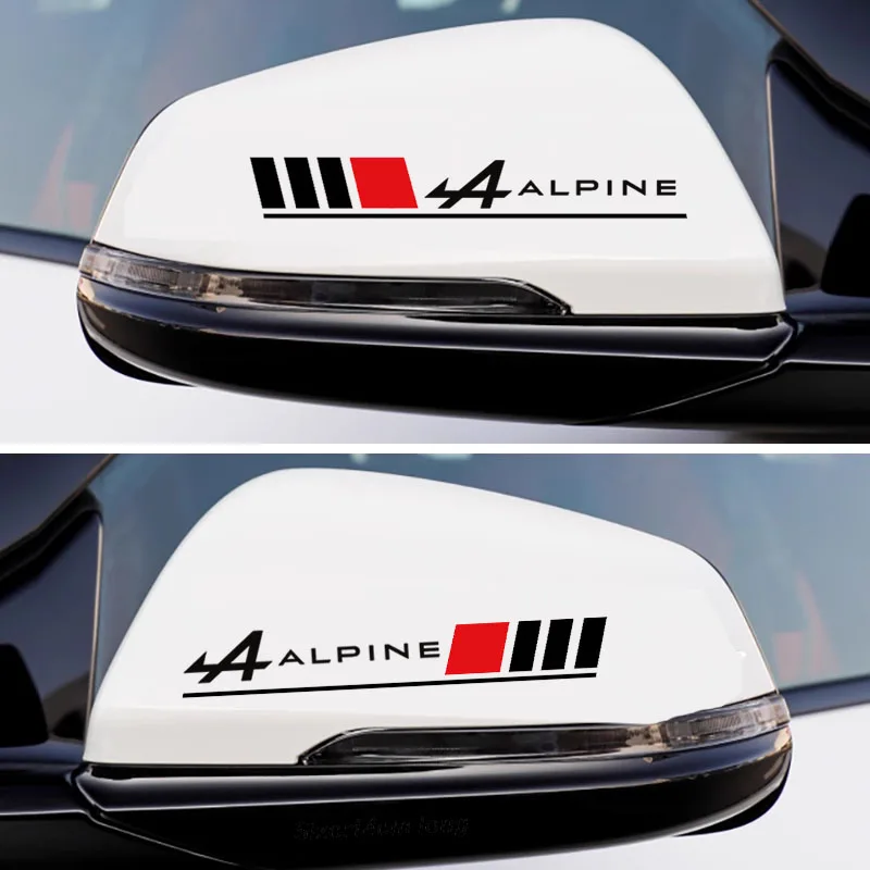 2 قطعة سيارة مرآة الرؤية الخلفية ملصق لرينو جبال الألب رافال ميجان أسترال كليو كويد ألاسكا كابتور زوي أسترال اسبيس ذات المناظر الطبيعية الخلابة