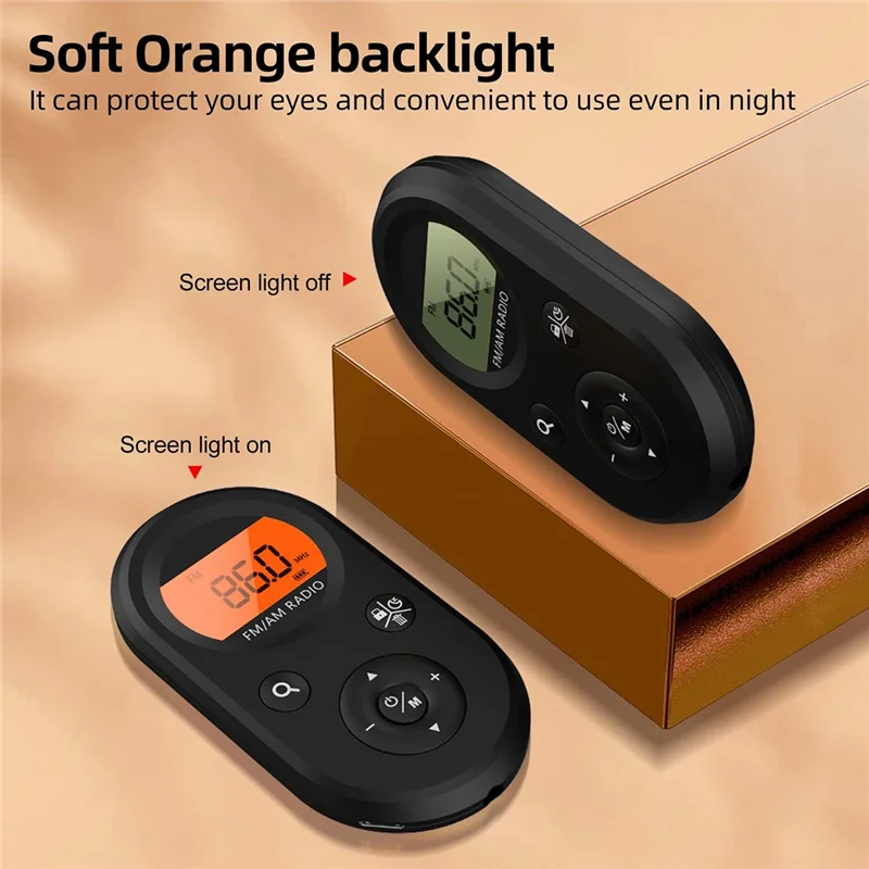 AF93-Persönliches Taschenradio AM/FM wiederaufladbares Walkman-Radio mit langer Akkulaufzeit, Stereo-Kopfhörer, Schlaftimer
