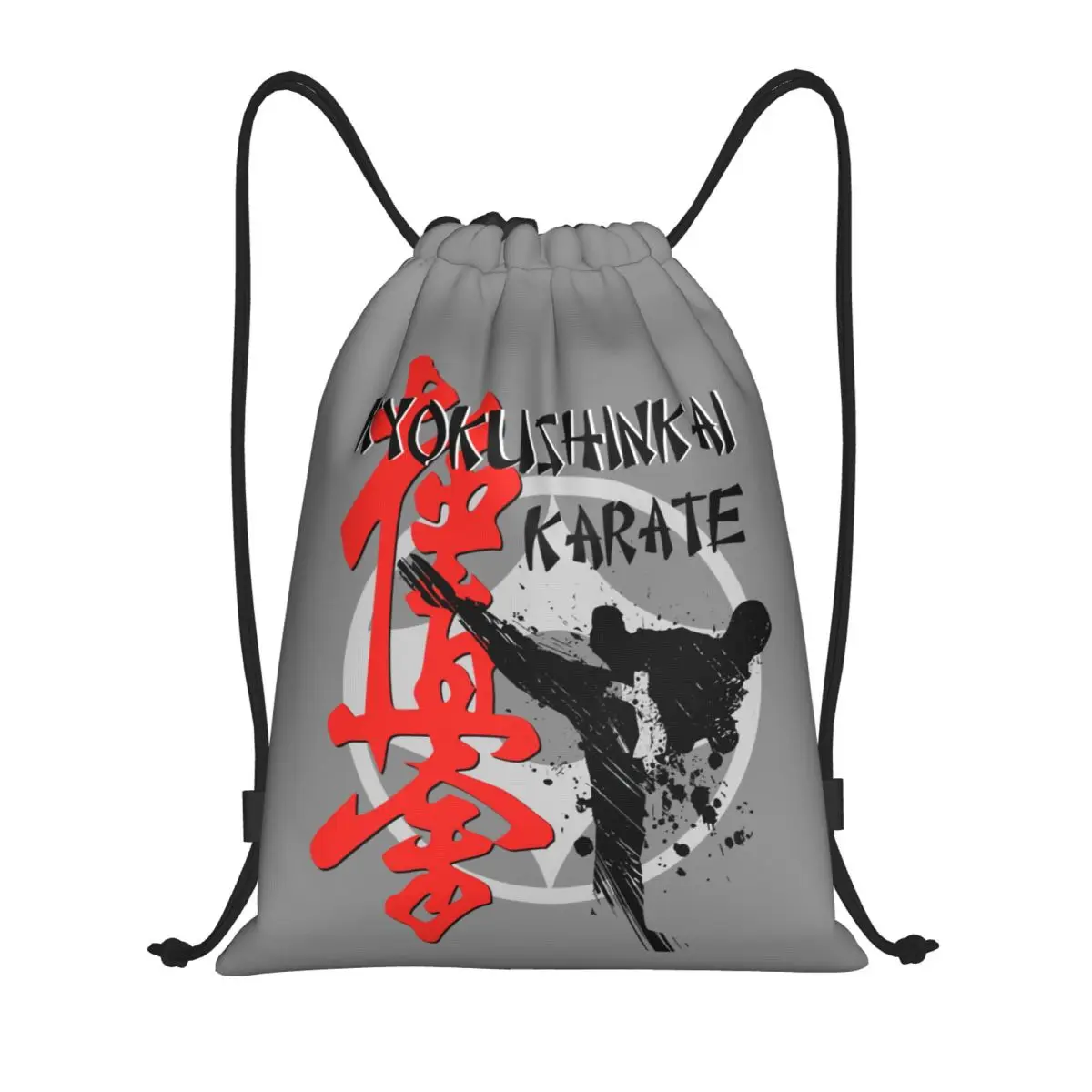 

Custom Kyokushi Karate Drawstring Backpack Sports Gym Bag for Women Men Martial Arts Shopping Sackpack
