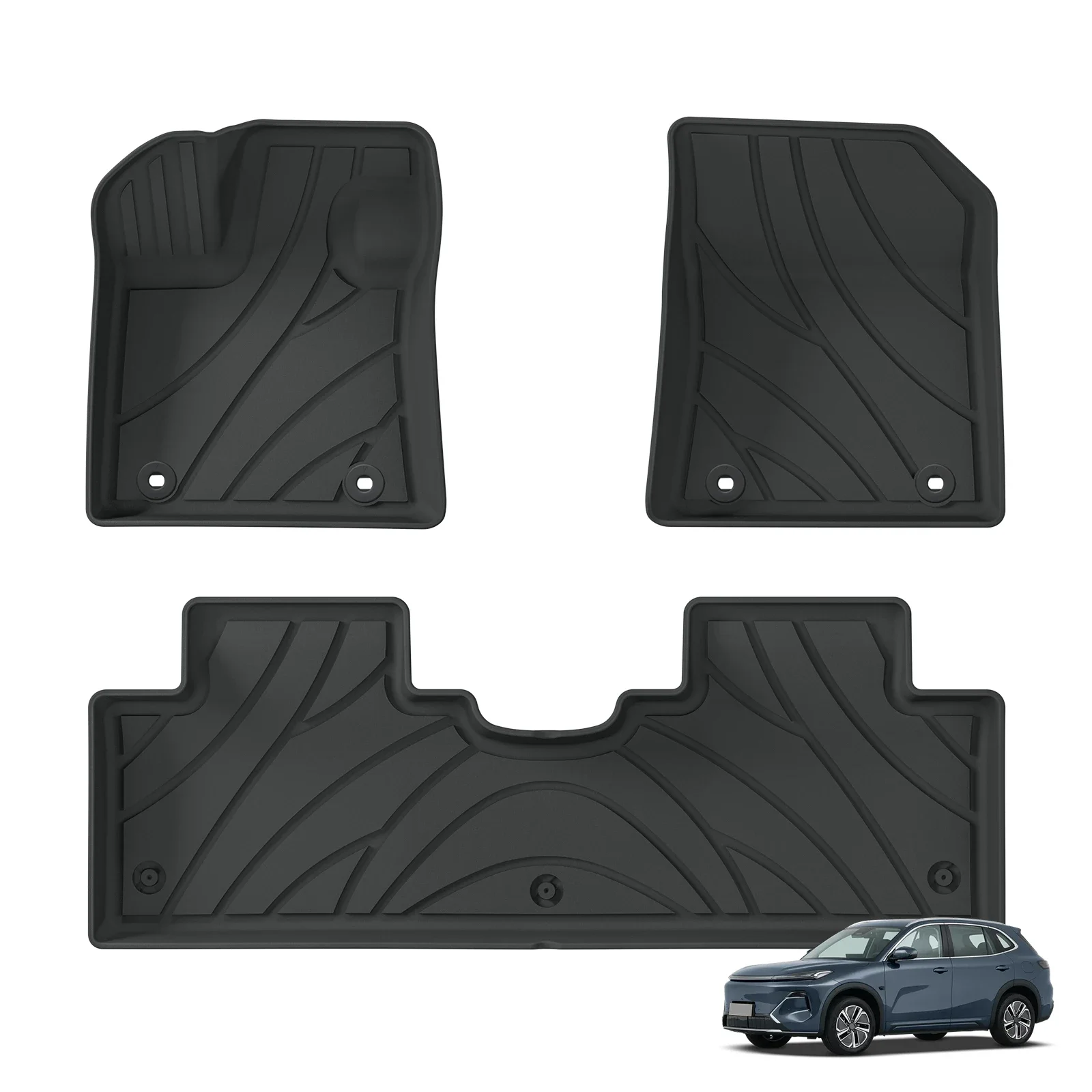 TPE 3D Waterproof Car Floor Mats Cargo Liner Trunk Pad Left Drive SUV Fitment 2025-2026