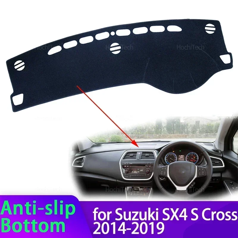 

Для Suzuki SX4 S Cross 2014 2015 2016 2017 2018 2019 крышка приборной панели автомобиля избегайте света Pad приборная панель коврик чехол ковры