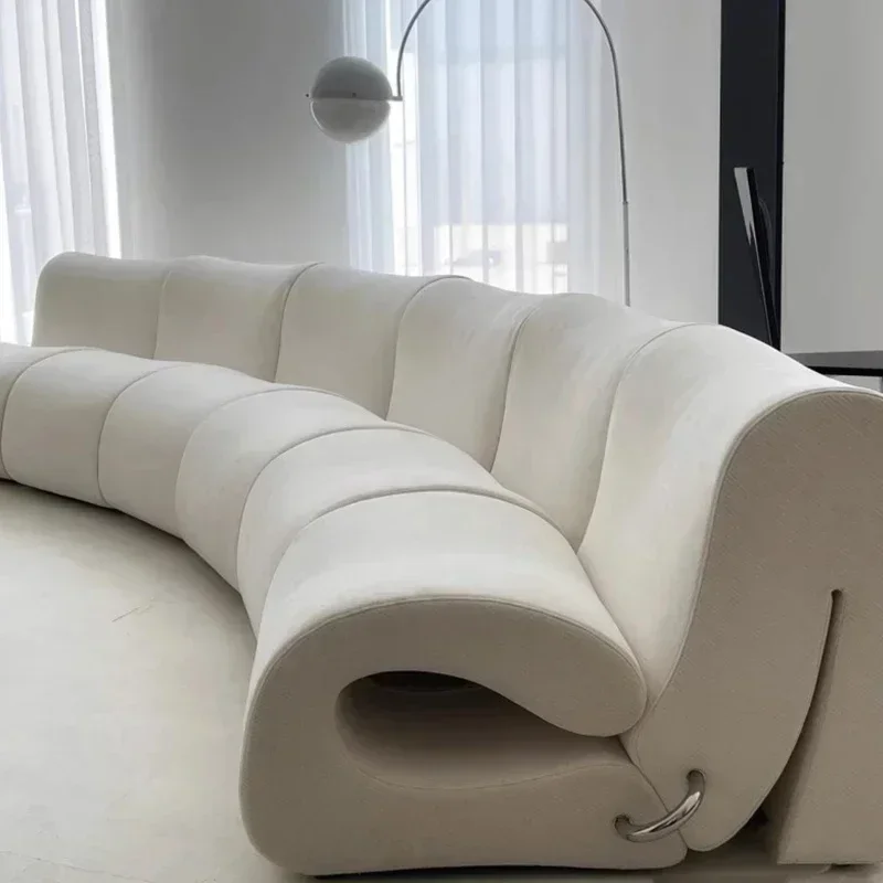 Modern Comfortable Living Room Sofas Aesthetic New Italian Minimalist Sofa Ripple Multi-person Hotel Wohnzimmer Sofas Furniture