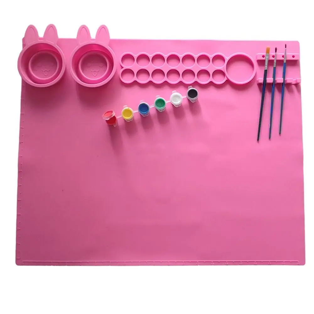 

Supplies Watercoloring Stamping Non-Stick Ink Blending Silicone Drawing Board Silicone Painting Mat Clay Mat Pigment Palette Mat