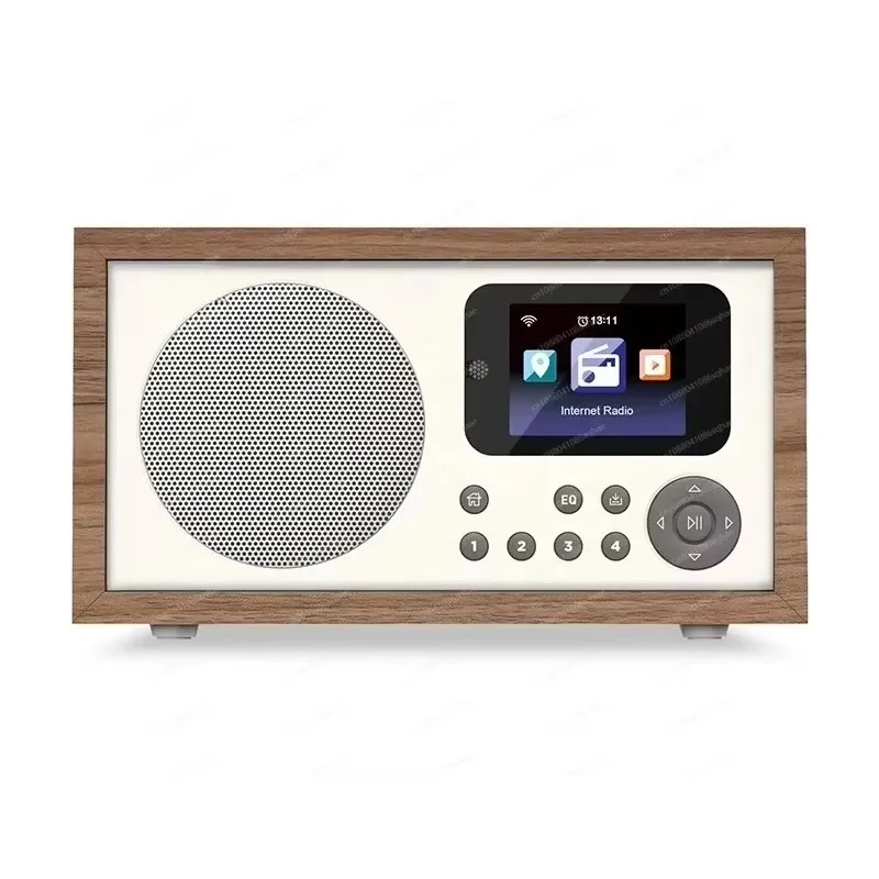 Retro Wooden Bluetooth 5.0 Clock Speaker DAB+ FM Digital Radio Alarm Clock Desktop Digital Display Audio Player view 2