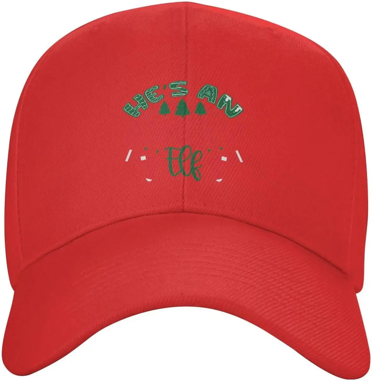He's an Angry Elf Distressed Dad Hats for Men 90s Washed Cotton Adjustable Strapback Cap Hats image 2