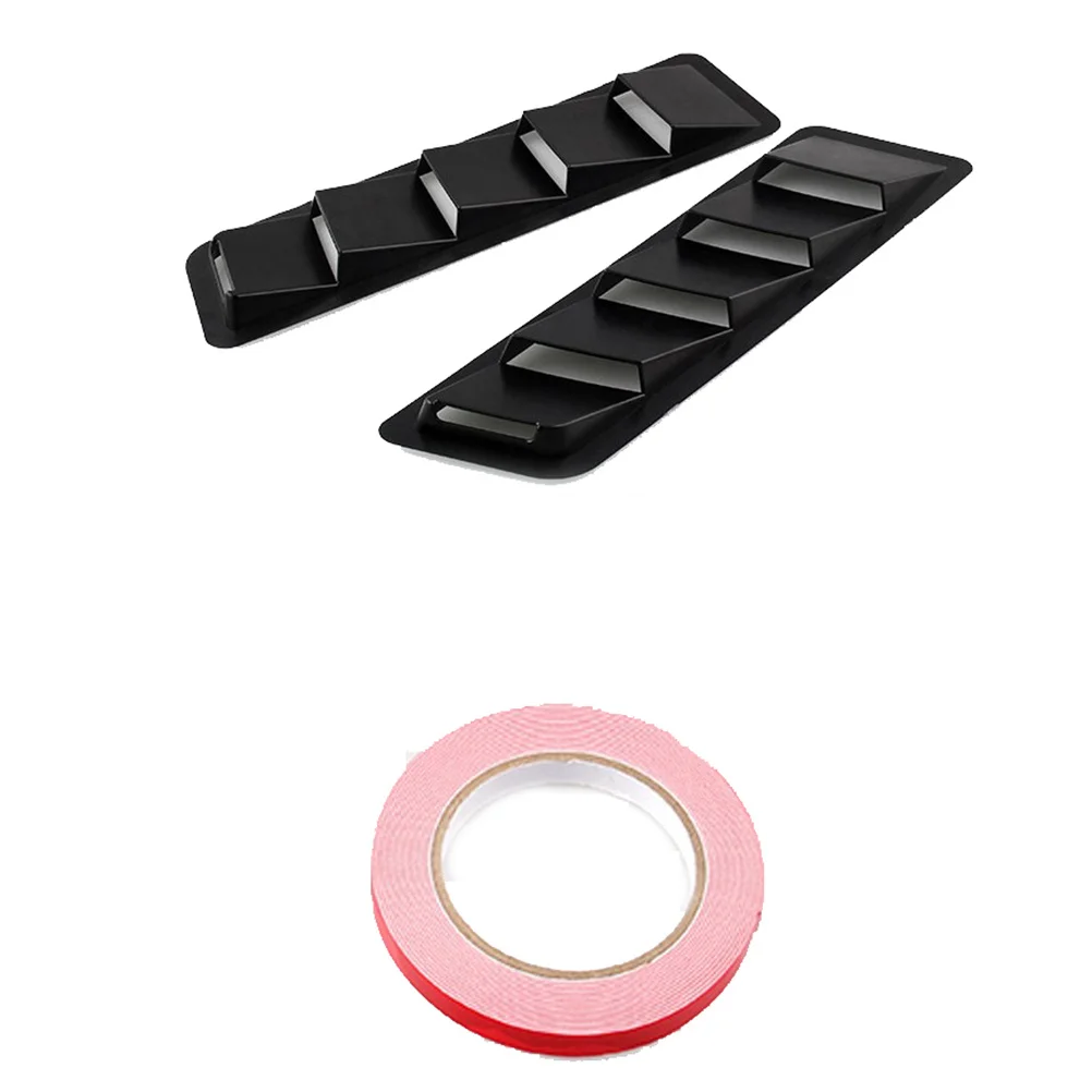 1 زوج غطاء محرك السيارة تنفيس مغرفة تدفق الهواء يعتم اغطية السيارات فتحات بونيه غطاء أسود قسط ABS أشرطة لاصقة قوية سهلة تناسب