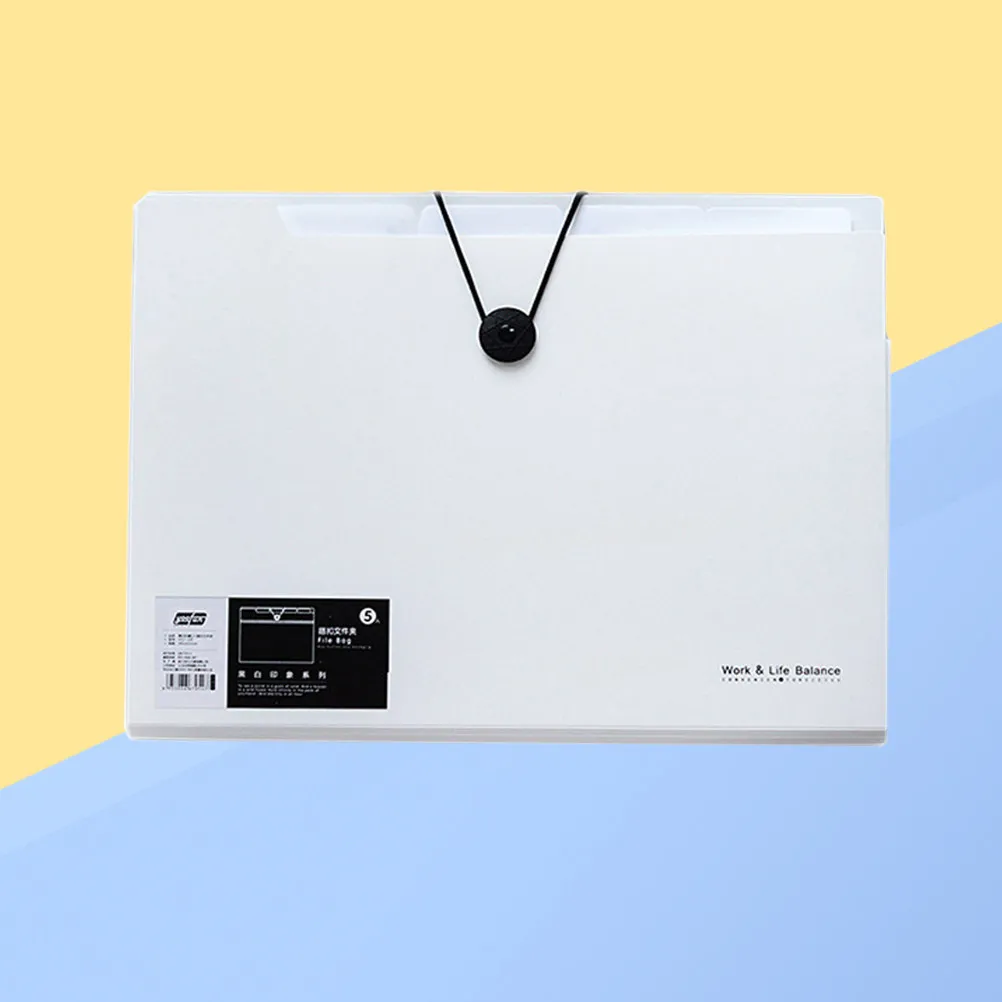 

A4 Multi-Layer Transparent Plastic Buckle File Holder Expanding Document Organizer for Professional Records Schoolwork Home