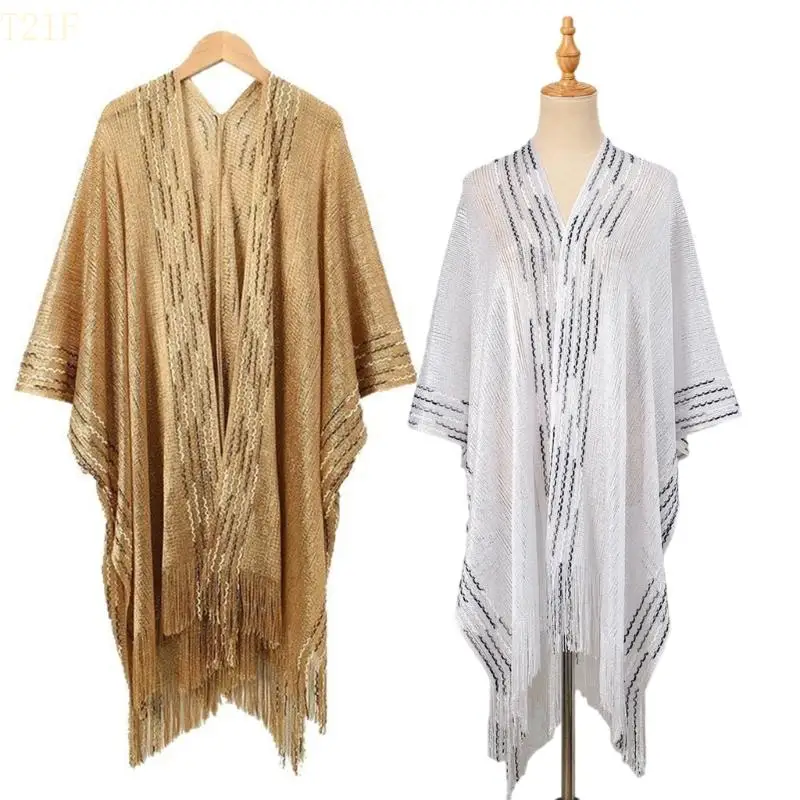 

T21F Glittering Sequined Shawl Shoulder Wrap for Evening Gowns and Cocktail Parties