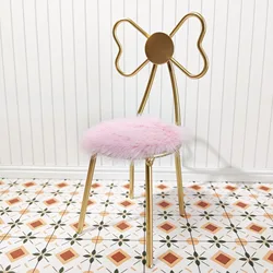 Dollhouse 1/6 Scale Vanity chair with Fur Rug BJD Dollhouse Miniature Furniture Butterfly Chairs Bedroom
