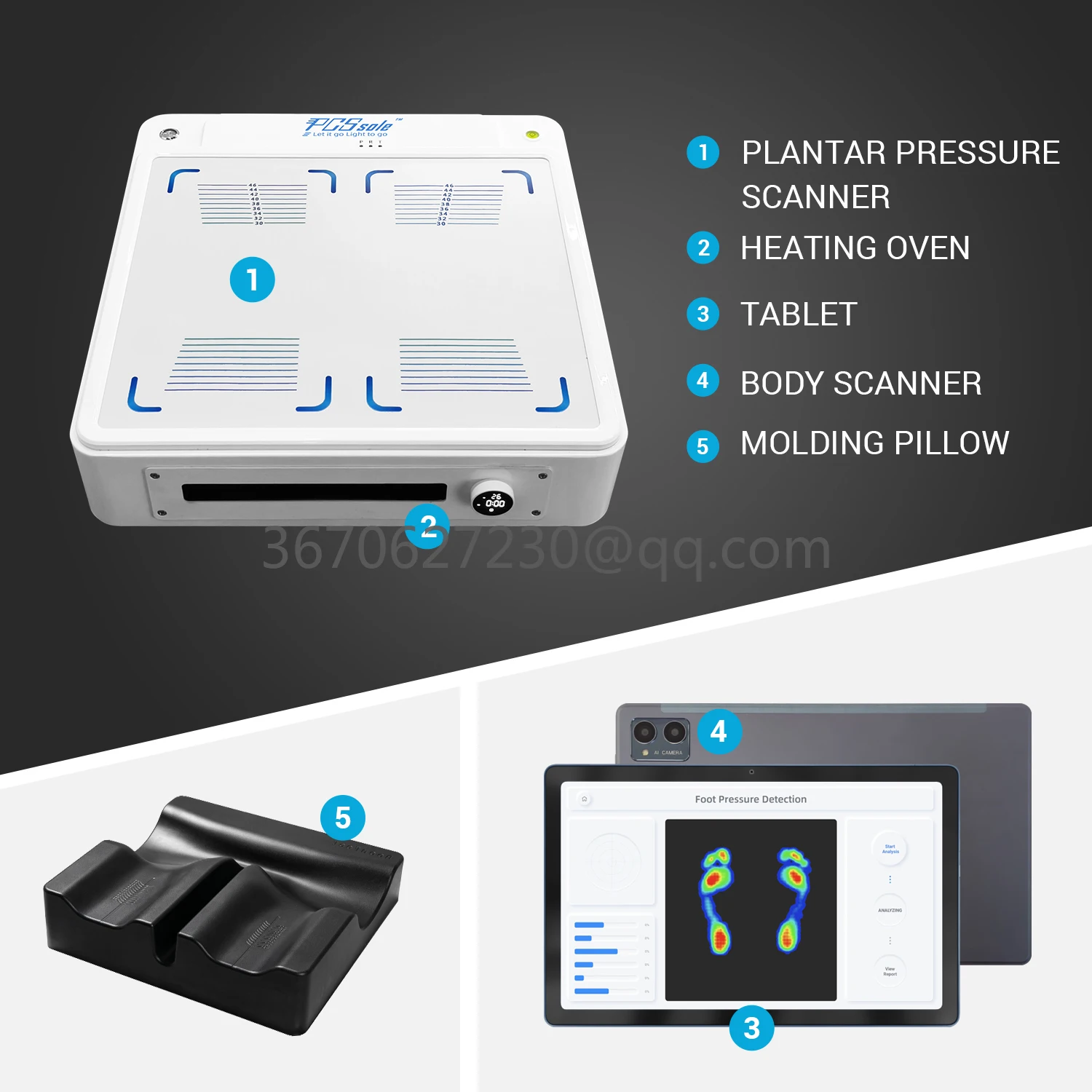 Scan Feet Orthotics Custom Fit Machine Foot Analyzer Feet Scanner Pieds for Insoles