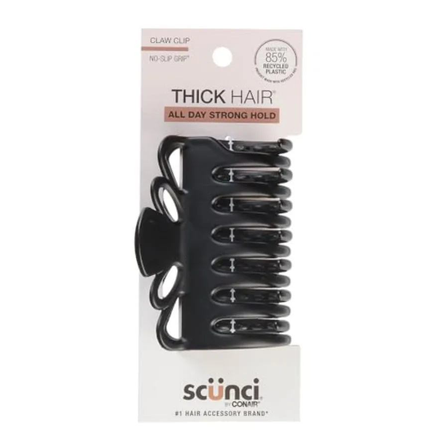 

Claw clips for thick hair - hair accessories for women - black - durable plastic - strong grip and trendy design