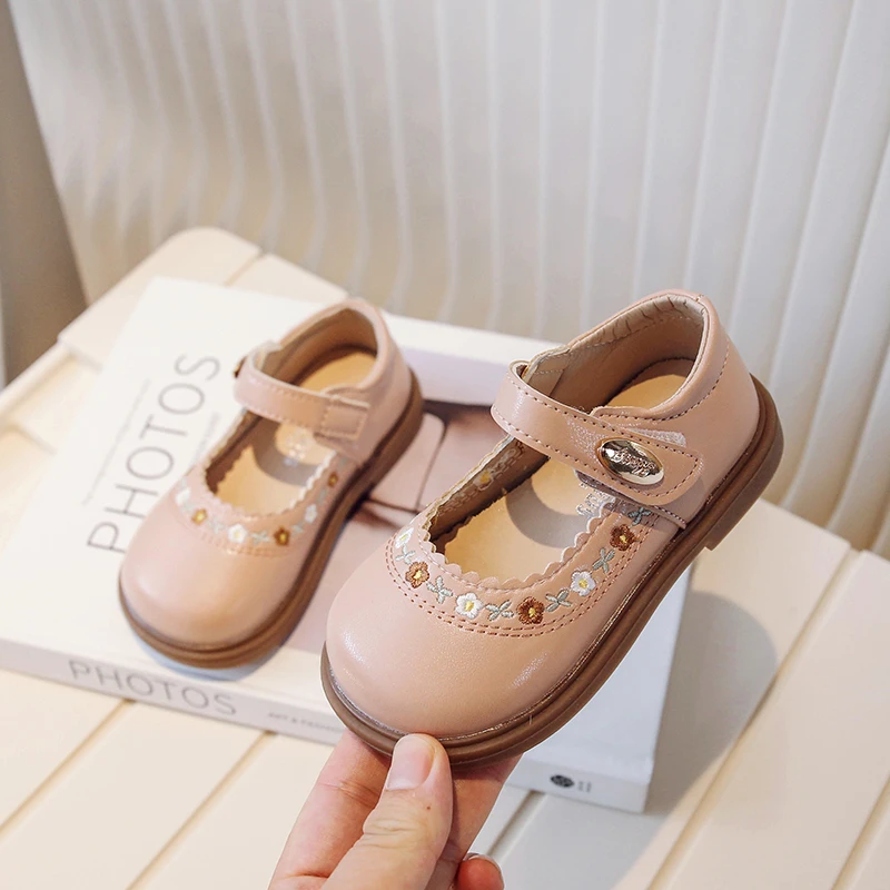 1-6 سنوات الفتيات الصغيرات أحذية ربيع الخريف الاطفال لينة بولي أحذية أحذية من الجلد لفتاة المدرسة ماري جين لطيف الحلو الأحذية المسطحة #3